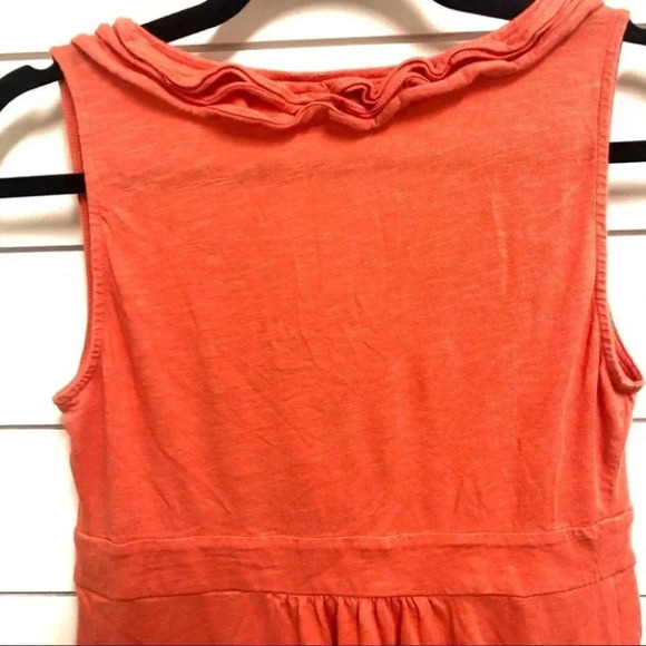 Loft Women's Orange/ Coral Sleeveless V-Neck Dress Size XS - Picture 6 of 7